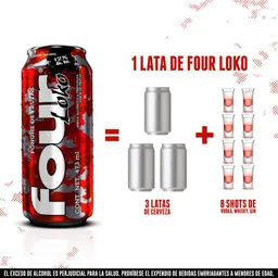 Four Loko Rojo 473 Ml Lata