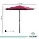 Parasol Sombrilla Playa 2.7 Metros De Altura Reforzado Rojo