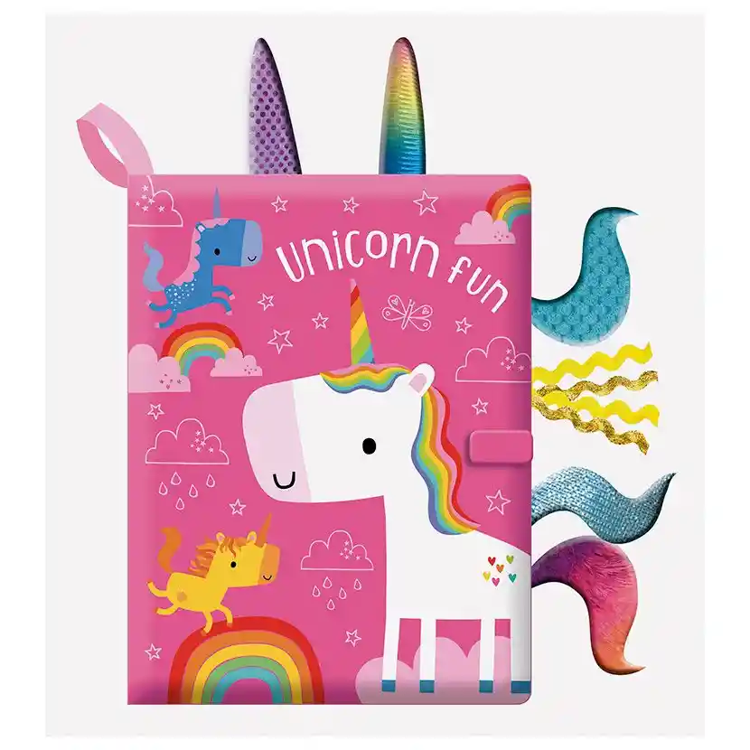 Libro Sensorial Texturas Unicornio Suave Para Bebe Niñas