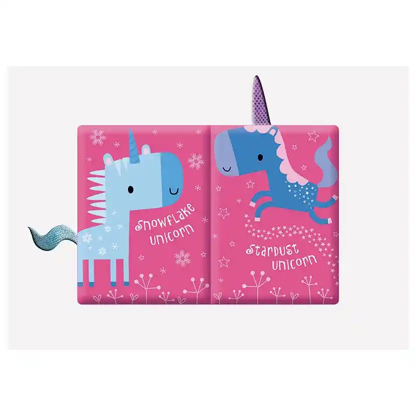 Libro Sensorial Texturas Unicornio Suave Para Bebe Niñas