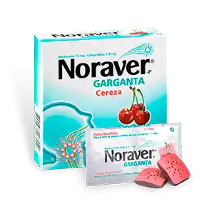 Noraver Garganta Cereza X 6 Tabletas Masticables