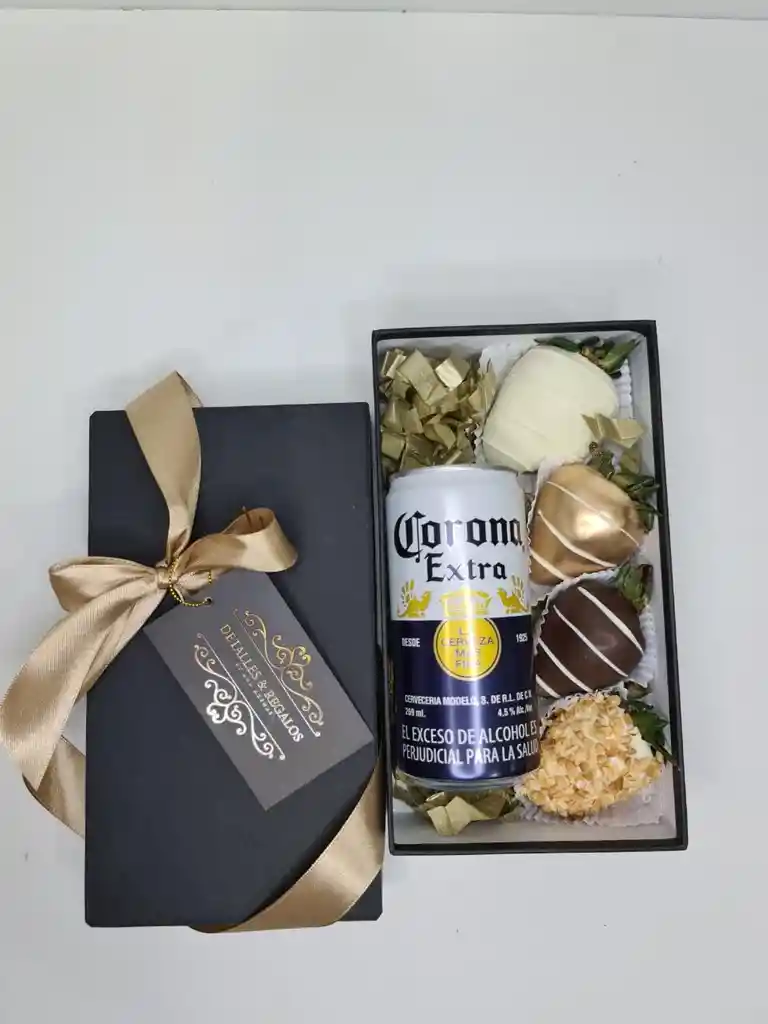 Caja De Lujo Pequeña Fresas Con Chocolate Y Cerveza En Lata Bbc