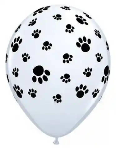 R-12 Globos Bombas Huellitas Mascota X 12 Globos