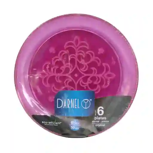 Platos Cristal Fucsia