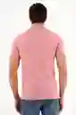 Polo Rosada Con Raqueta Multicolor Para Hombre