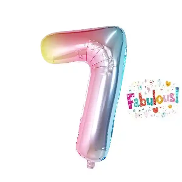 Numero 7 Inflable 18" 46 Cm Tornasol