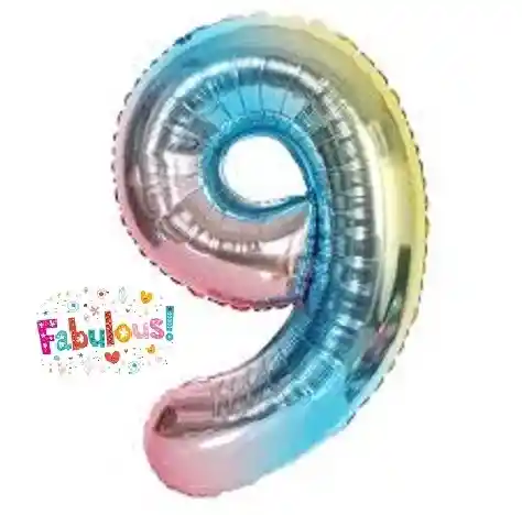 Numero 9 Inflable 18" 46 Cm Tornasol