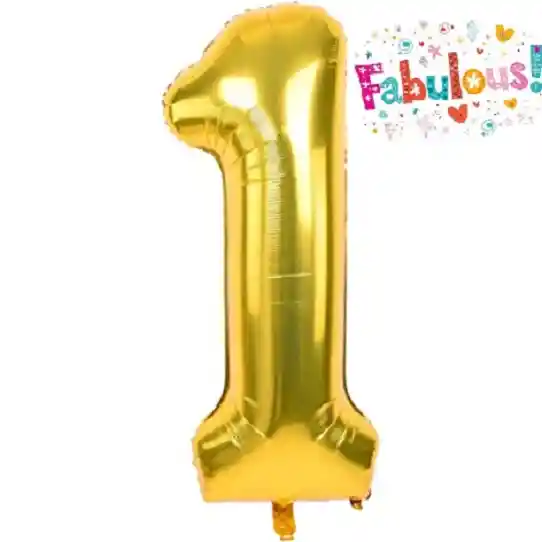 Numero 1 Inflable 32" 82 Cm Dorado