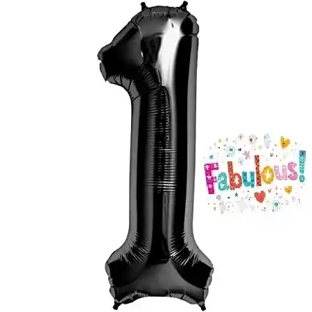 Numero 1 Inflable 32" 82 Cm Negro