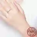 Anillo De Compromiso Para Mujer Circón Corazón Fabricado En Plata 925