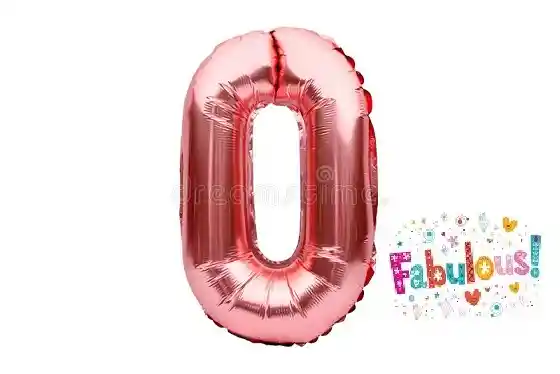 Numero 0 Inflable 16"-18" 43 Cm Oro Rosa