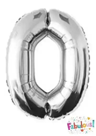 Numero 0 Inflable 16"-18" 43 Cm Plateado