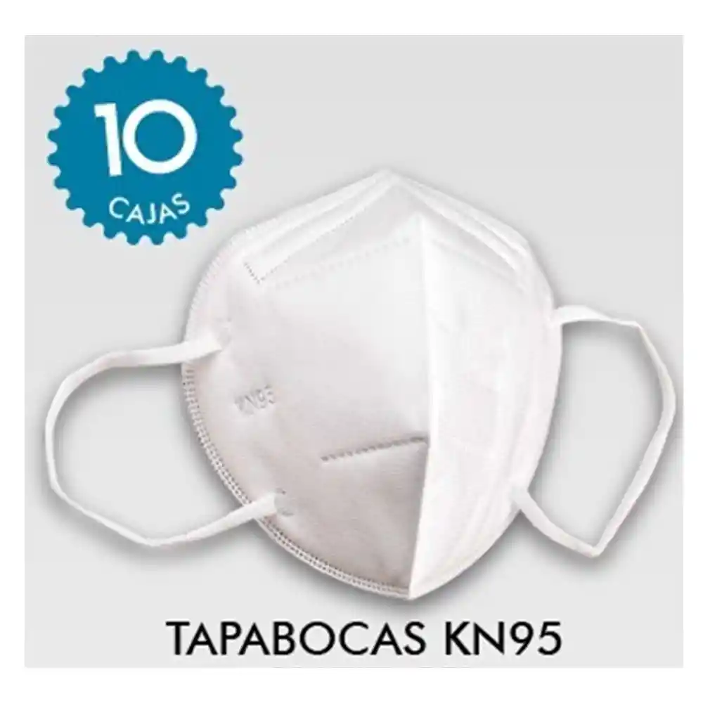 Tapabocas N95 Caja X 10 (5 Capas) + Manilla Antibacterial