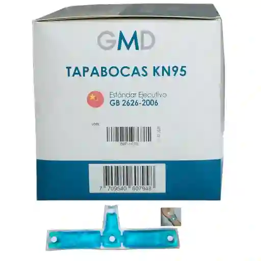 Tapabocas N95 Caja X 10 (5 Capas) + Manilla Antibacterial
