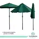 Parasol Sombrilla Playa 2.7 Metros De Altura Reforzado Verde