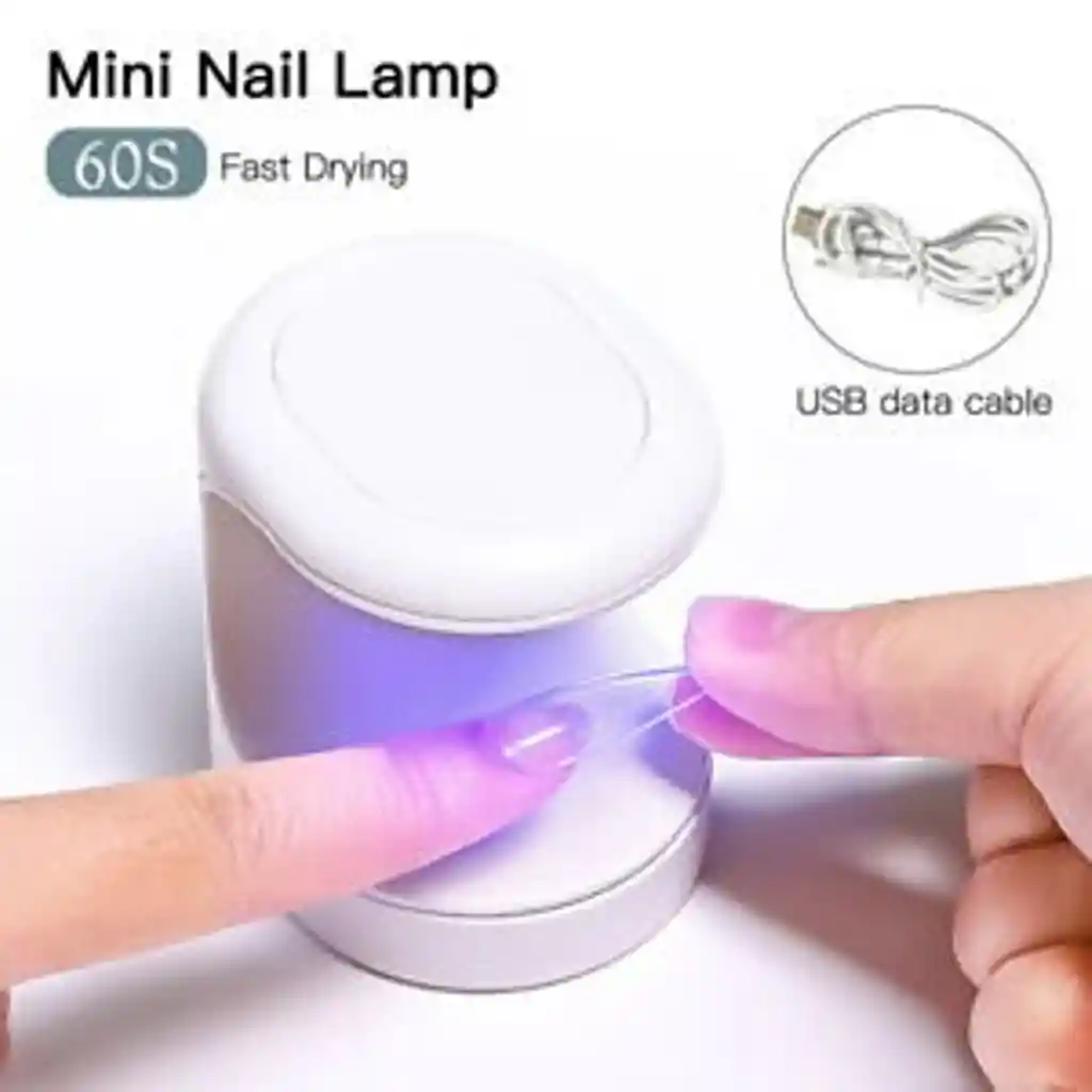 Mini Lámpara De Uñas Led Uv 16w Secador De Gel Esmalte