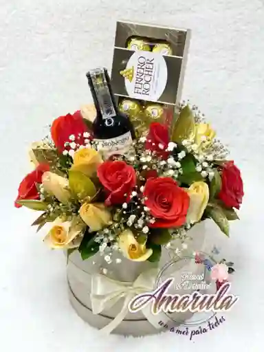Chocolates Caja De Rosas Con Beilys Y