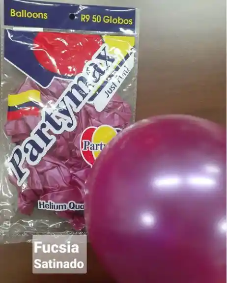 Globo Latex Redondo Fucsia Satinado R9 X 50 Und