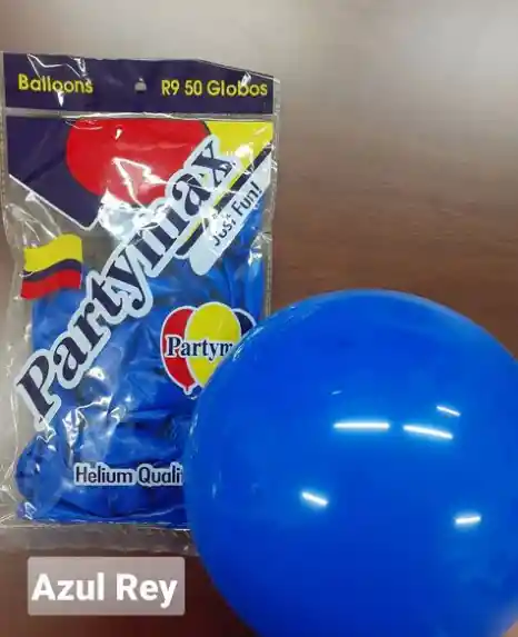 Globo Latex Redondo Azul Rey Fashion R9 X 50 Und