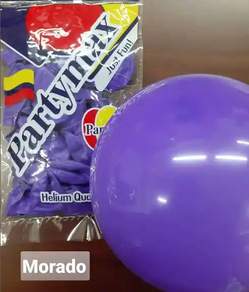 Globo Latex Redondo Morado Fashion R9 X 50 Und