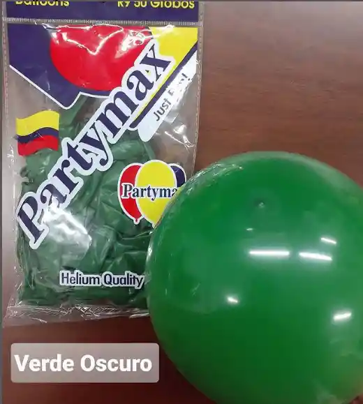 Globo Latex Redondo Verde Oscuro Fashion R9 X 50 Und