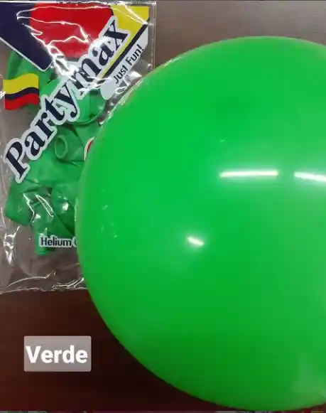 Globo Latex Redondo Verde Fashion R9 X 50 Und