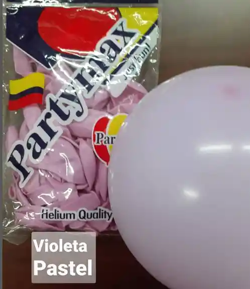 Globo Latex Redondo Violeta Pastel Mate R9 X 50 Und