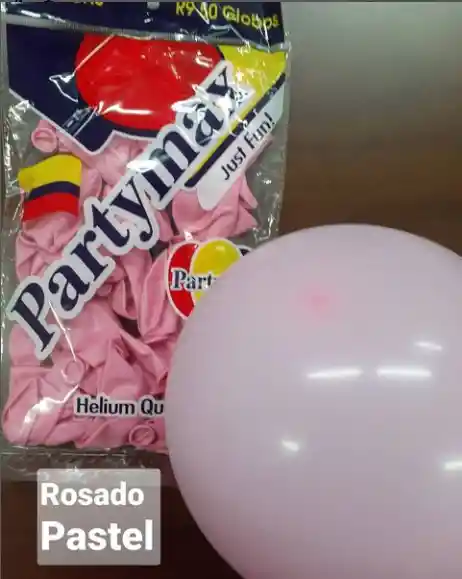 Globo Latex Redondo Rosado Pastel Mate R9 X 50 Und