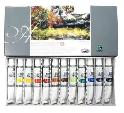 Pintura De Acrilico Marie´s Originales X 12unds Tubo De 12ml C/u Pinturas Acrilicos