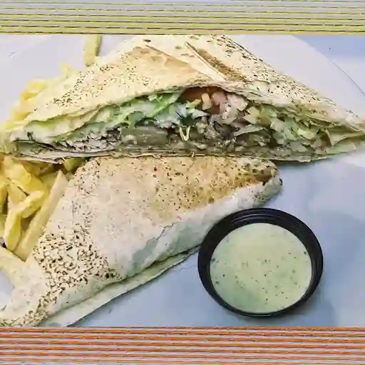 Hamburguesa árabe de pollo o carne