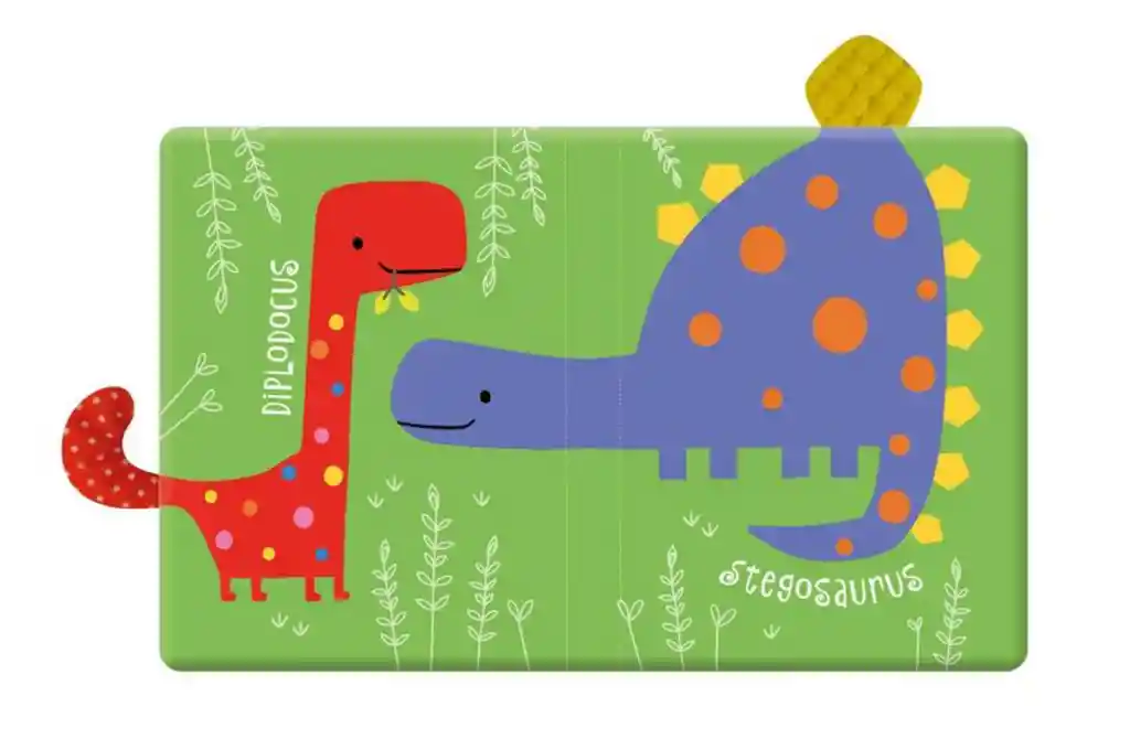 Libro Sensorial Texturas Dinosaurios Suave Para Bebe Niñas