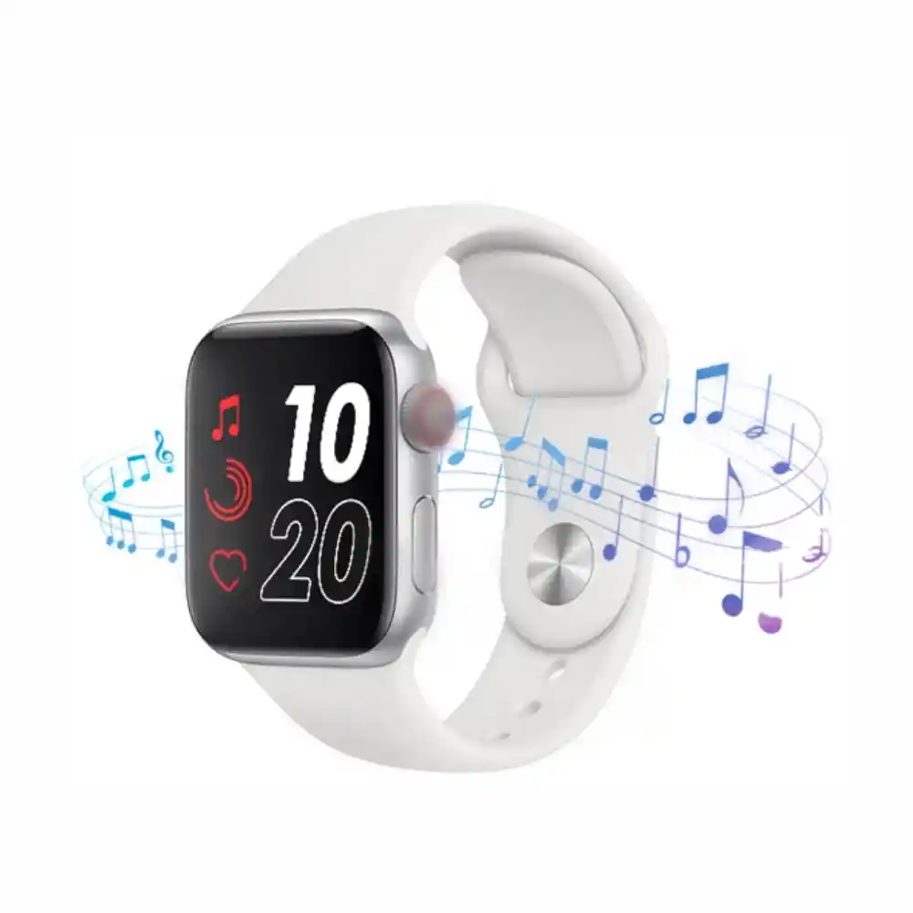 Reloj Smart Watcht55 Doble Pulso Llamadas Control De Música - Blanco