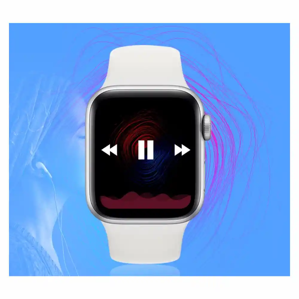 Reloj Smart Watcht55 Doble Pulso Llamadas Control De Música - Blanco