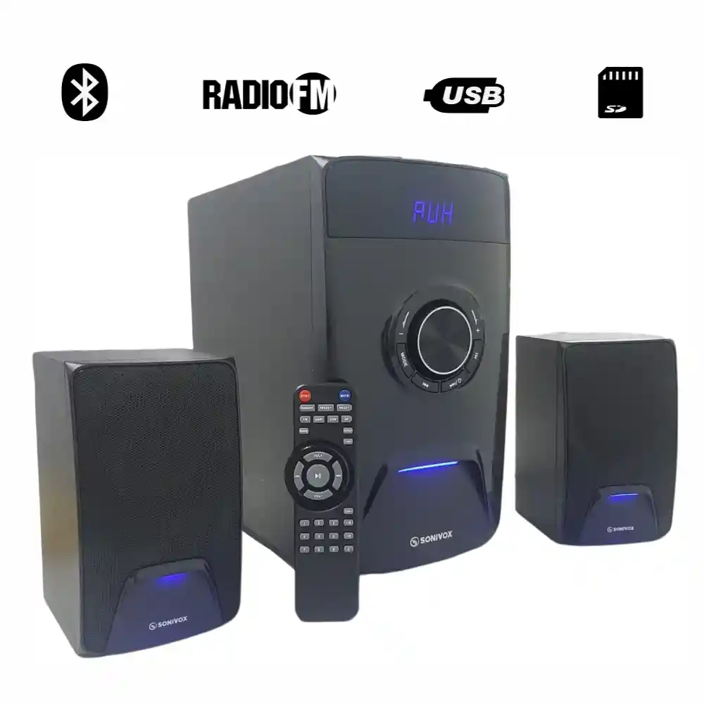 Sonivox Teatro En Casa4.2 Con Luces Led Radio Fm Bluetooth 2496