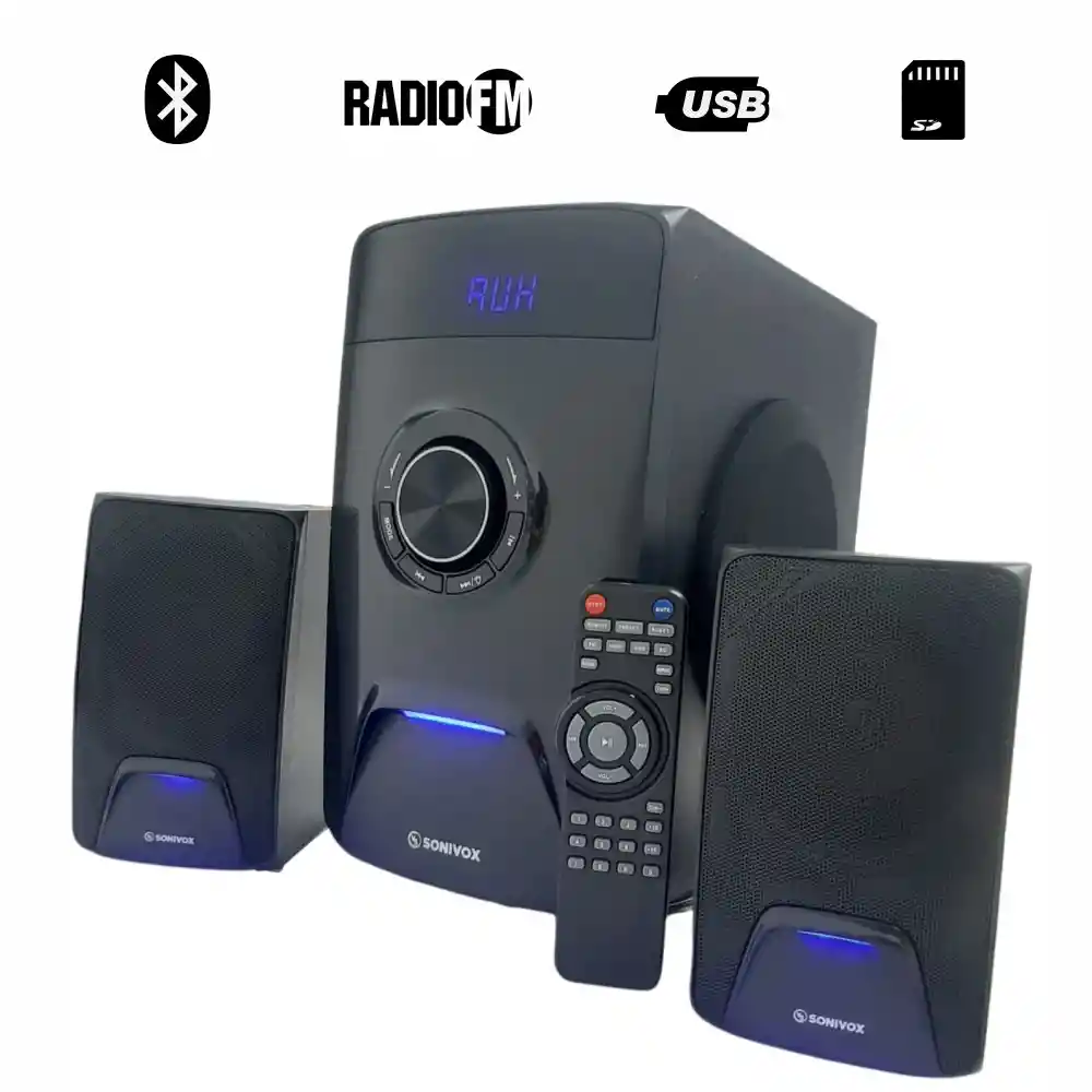 Sonivox Teatro En Casa4.2 Con Luces Led Radio Fm Bluetooth 2496