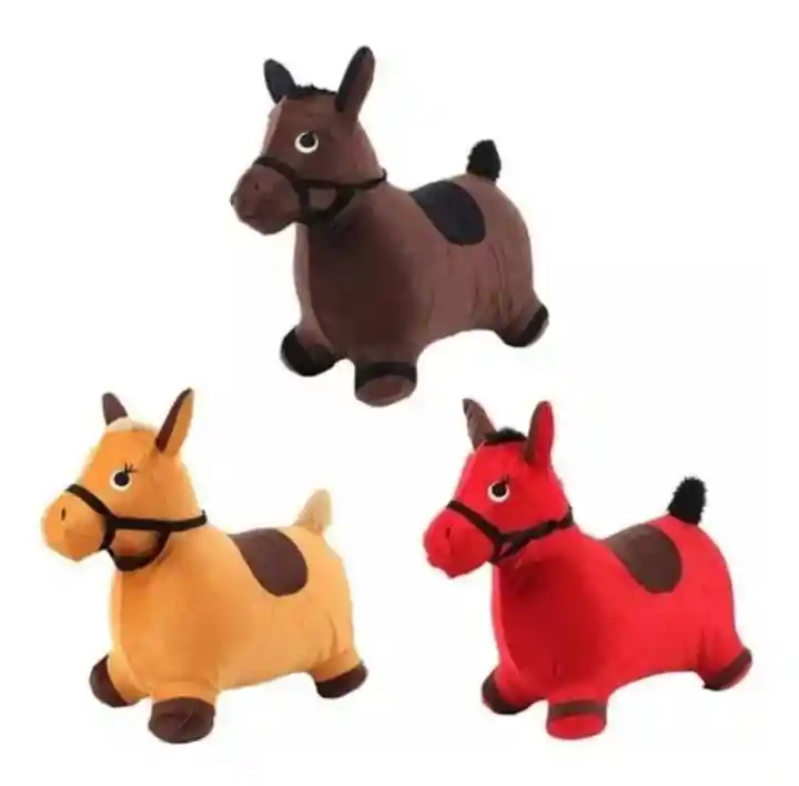 Caballo Montable Saltarin En Material: Resistente Pvc Con Pijama Color Lila.