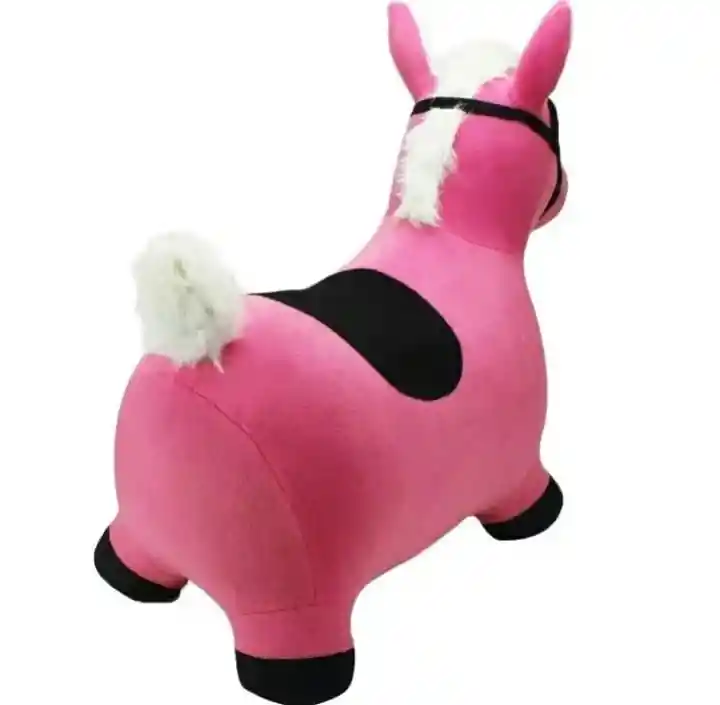 Caballo Montable Saltarin En Material: Resistente Pvc Con Pijama Color Lila.