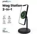 Soporte Para Escritorio Con Carga Inalambrica Marca Prodigee Mag Station 2en1 Magneteek