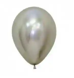 Globos R12 Reflex Cromada Plata / Plateado Paquete X 10 Sempertex