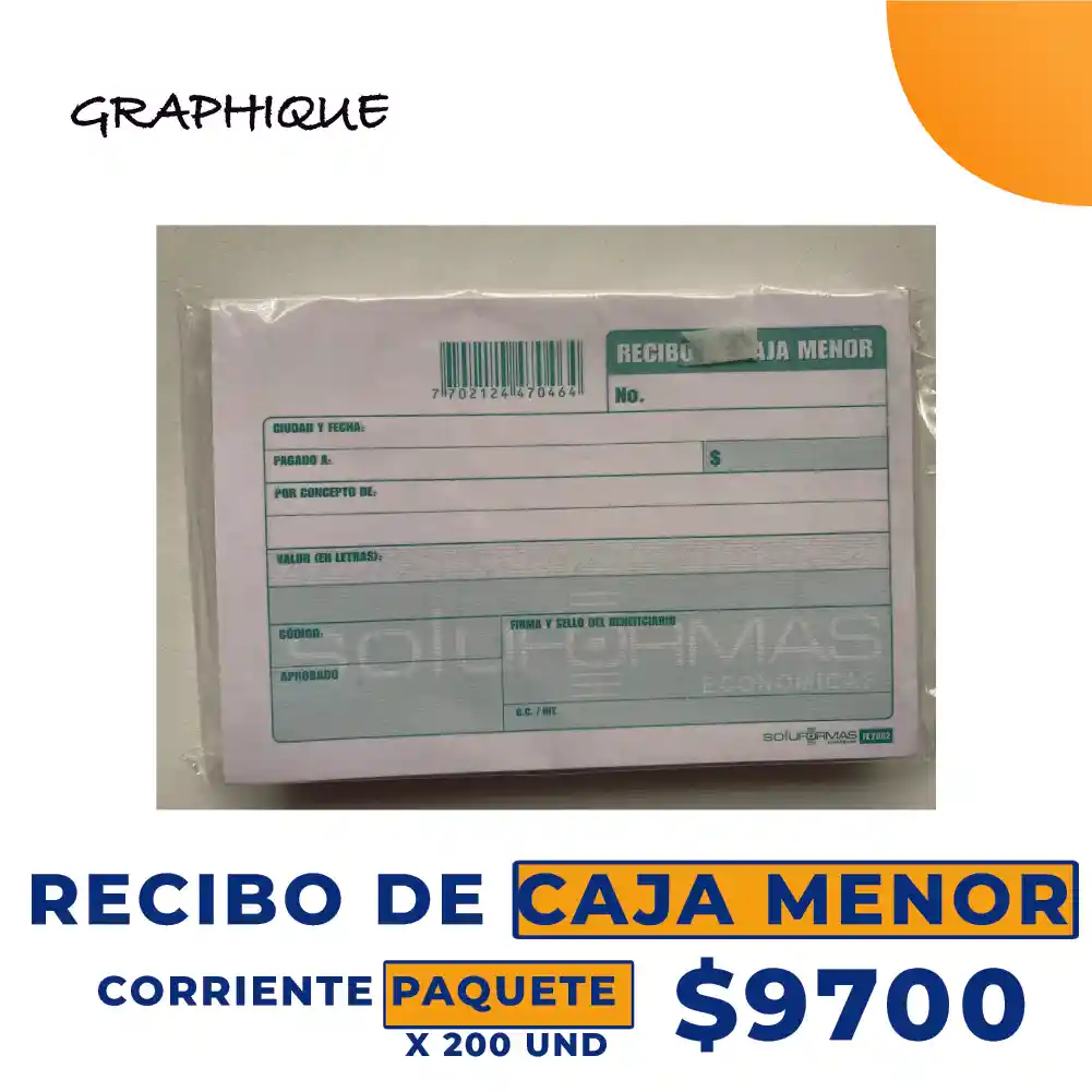 Recibo De Caja Menor Corriente Paquete X 200 Und