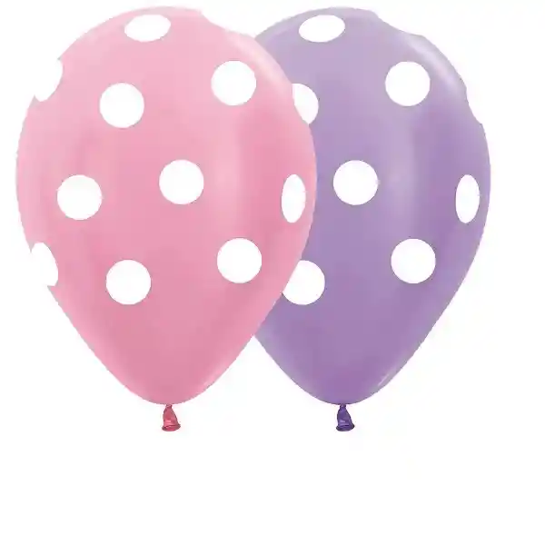 Disponible - Bombas Globos R12 Satin Surtido Infinity Polka Niña Paquete X 10 Sempertex