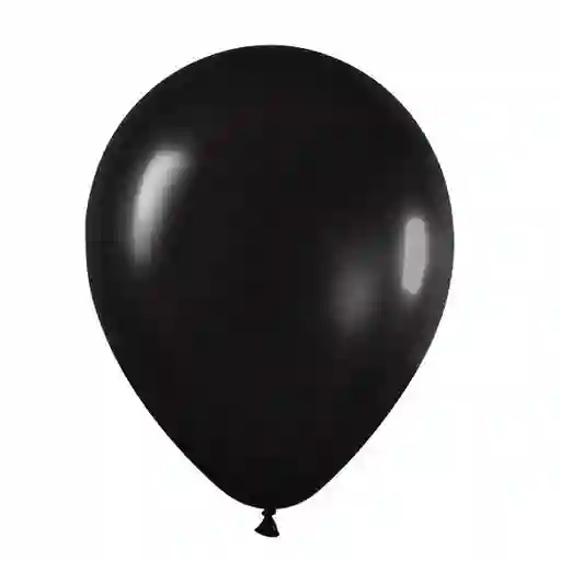 Globos R12 Metal Negro Paquete X 10 Sempertex