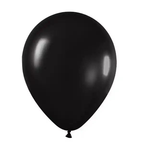 Globos R12 Metal Negro Paquete X 10 Sempertex