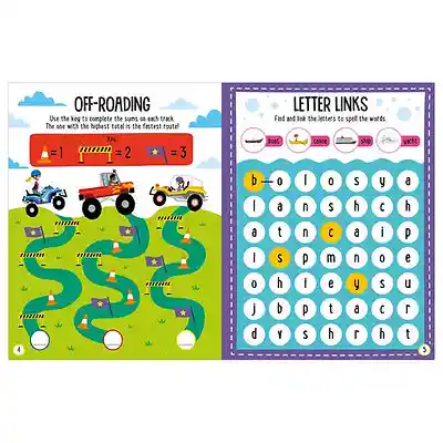 Libro Para Niños Actividades Con Stickers Camiones Didáctico