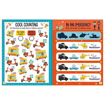 Libro Para Niños Actividades Con Stickers Camiones Didáctico