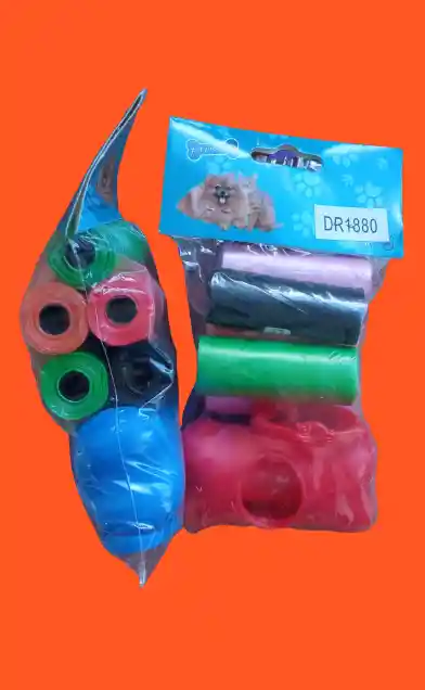 Dispensador De Bolsas + 6 Rollos (90 Bolsas)