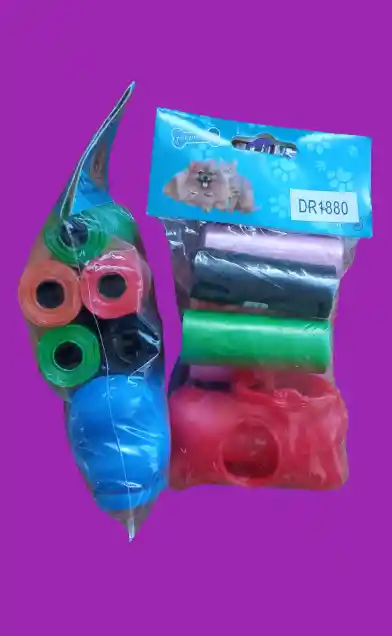 Dispensador De Bolsas + 6 Rollos (90 Bolsas)