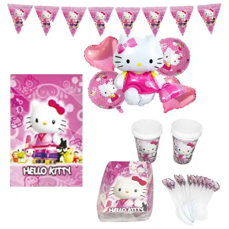 Kit Fiesta Piñata Infantil Hello Kitty * 12pax