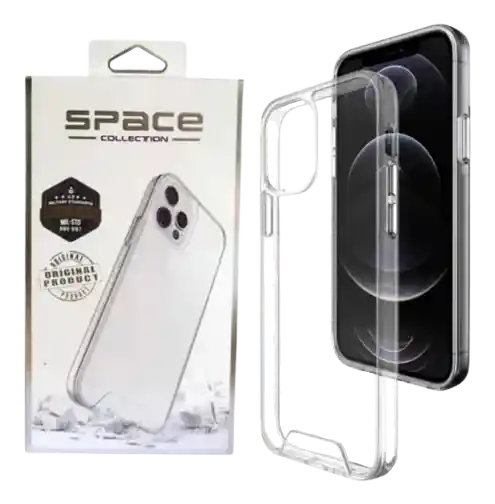 Estuche Space Iphone + Vidrio Cerámica De Protección