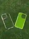 Iphone 13 Pro Max Forro Protector | Shscase 360 | Transparente / Verde Neon | Bordes Reforzados | Carcasa | Funda | Antigolpe | Excelente Proteccion | Apple